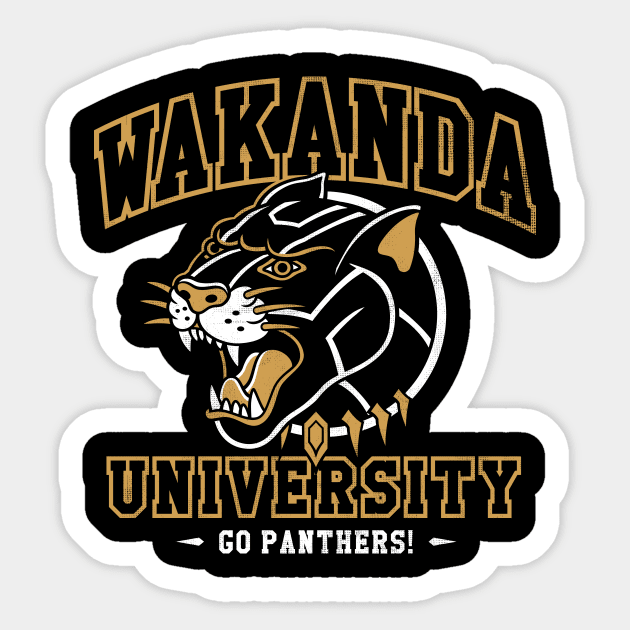 Wakanda University Sticker by Nemons